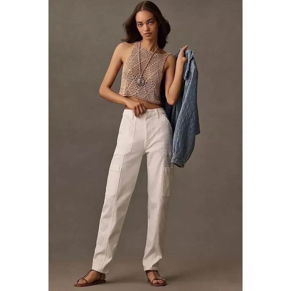 Mother Private Double Pocket Skimp Jeans Anthropologie Utility Fairest 29”